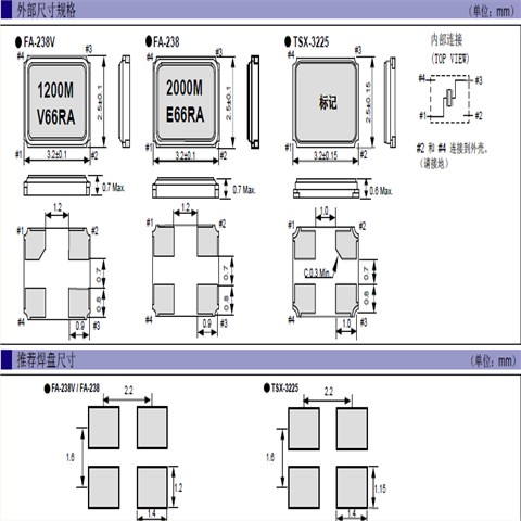 愛普生晶振,貼片晶振,TSX-3225晶振,石英晶振,TSX-3225 16.0000MF09Z-AC0