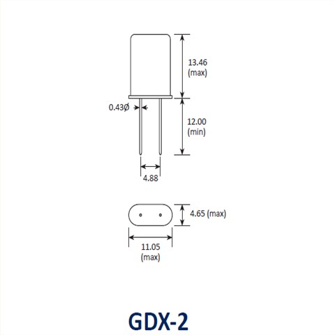 Golledge晶振,石英晶振,GDX-2晶振,無源DIP晶振