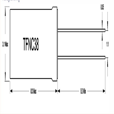 CTS晶振,石英晶振,TFNC38晶振,圓柱DIP晶振