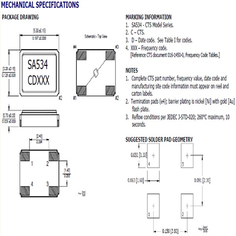 CTS晶振,貼片晶振,SA534晶振,石英晶振