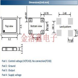 艾西迪晶振,TCSW32石英振蕩器,TC322600MBXNBXXZL-PF[26MHz]晶振