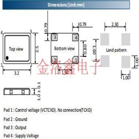 ACT有源晶振,TX32CC溫補晶體振蕩器,TX32CC1200MBXEXSL-PF[12MHz]晶振