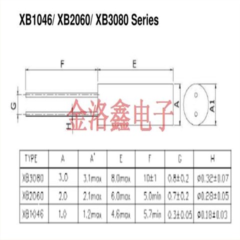 XB2060音叉晶體,NAKA Crystal,插件石英晶振