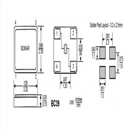 BC39EFD120-10.000000晶振,無(wú)源晶振,Bomar晶振,石英晶振