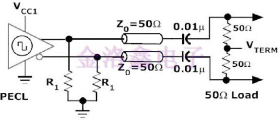 LV-PECL差分晶振的終端方式,差分晶體振蕩器