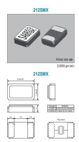 SMI晶振,212SMX晶振,無源貼片晶振