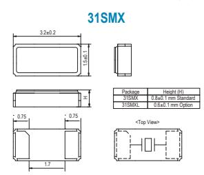 SMI晶振,31SMX晶振,SMD無源晶振