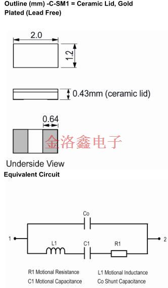 CX16-AT兩腳貼片晶體,IQD英國晶振,24.0MHz-CX16-AT-C-SM-100/100晶振